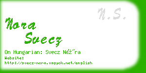 nora svecz business card